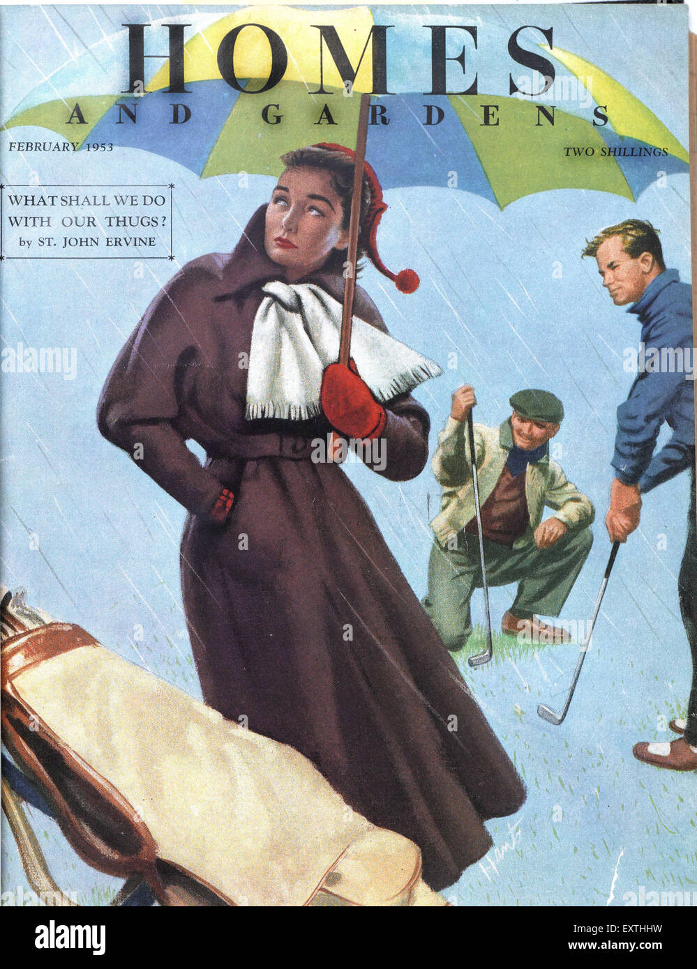1950s-uk-homes-and-gardens-magazine-cover-stock-photo-alamy