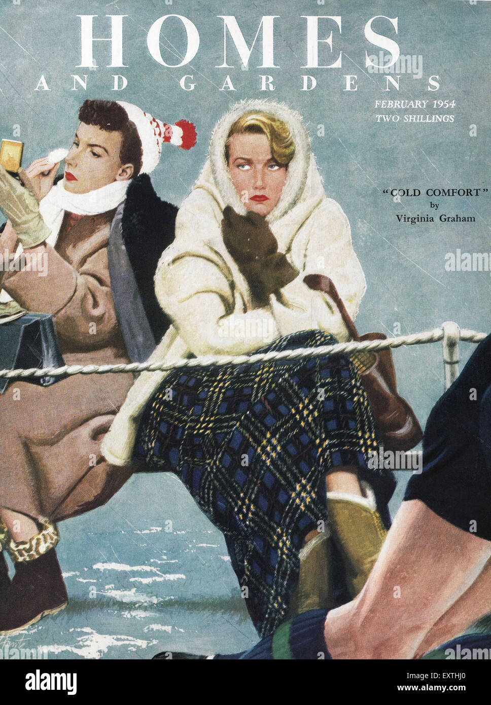 1950s-uk-homes-and-gardens-magazine-cover-stock-photo-alamy