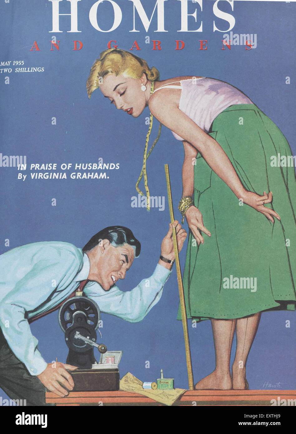 1950s-uk-homes-and-gardens-magazine-cover-stock-photo-alamy