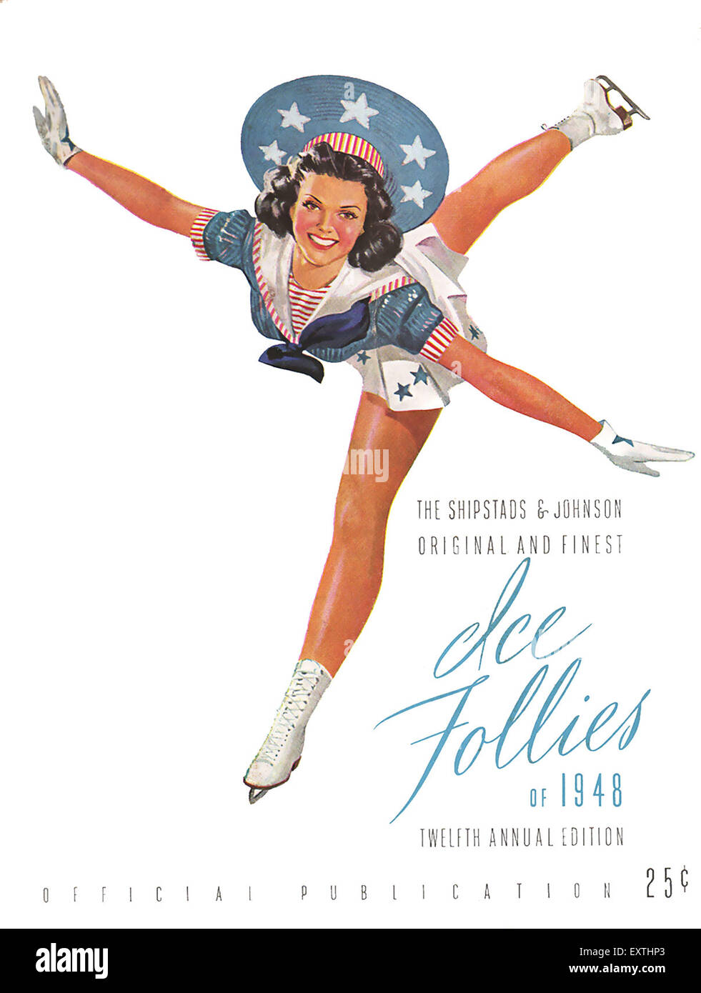 1940s USA Shipstads and Johnson Ice Follies of 1948 Magazine Advert Stock Photo