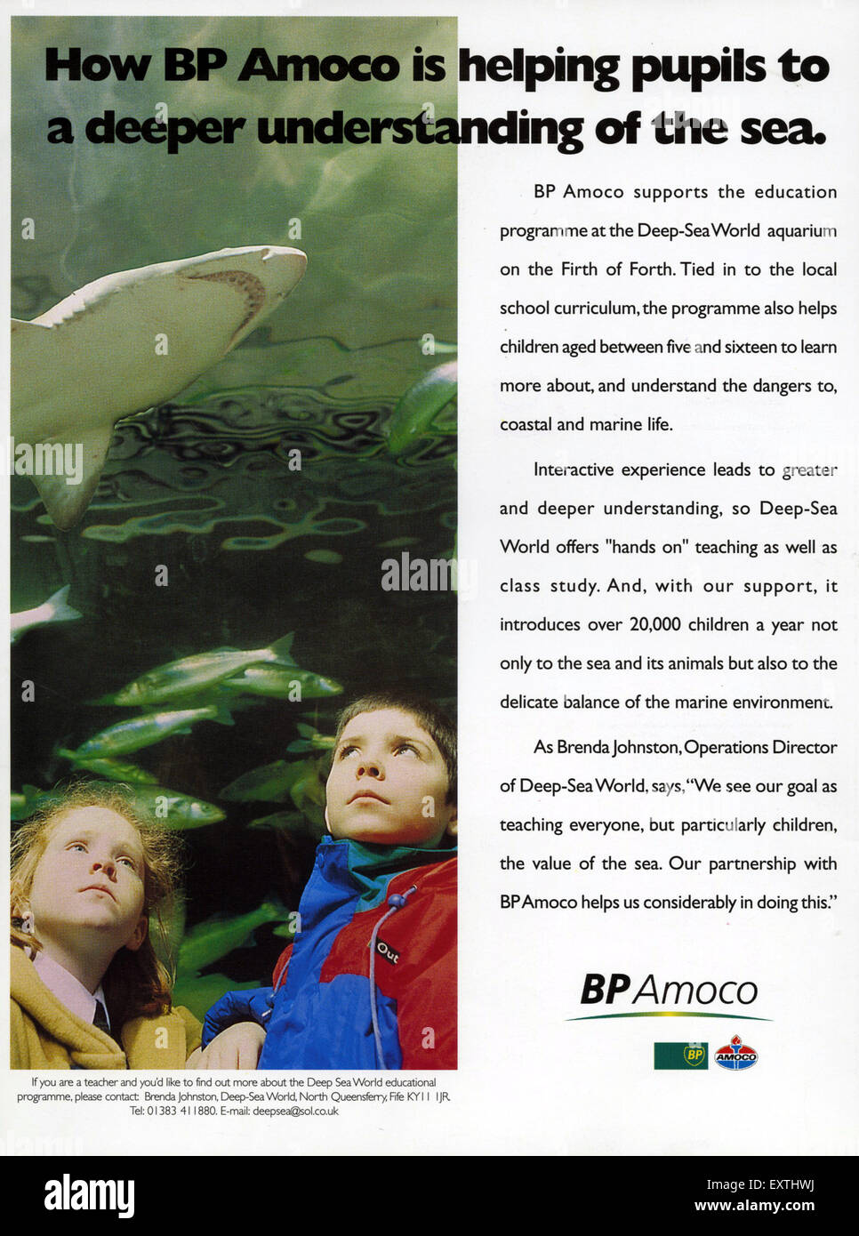 1990s UK BP Magazine Advert Stock Photo
