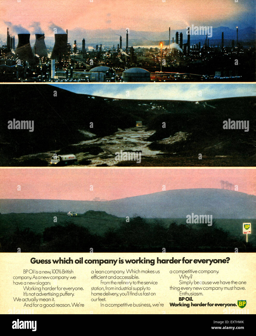 1980s UK BP Magazine Advert Stock Photo