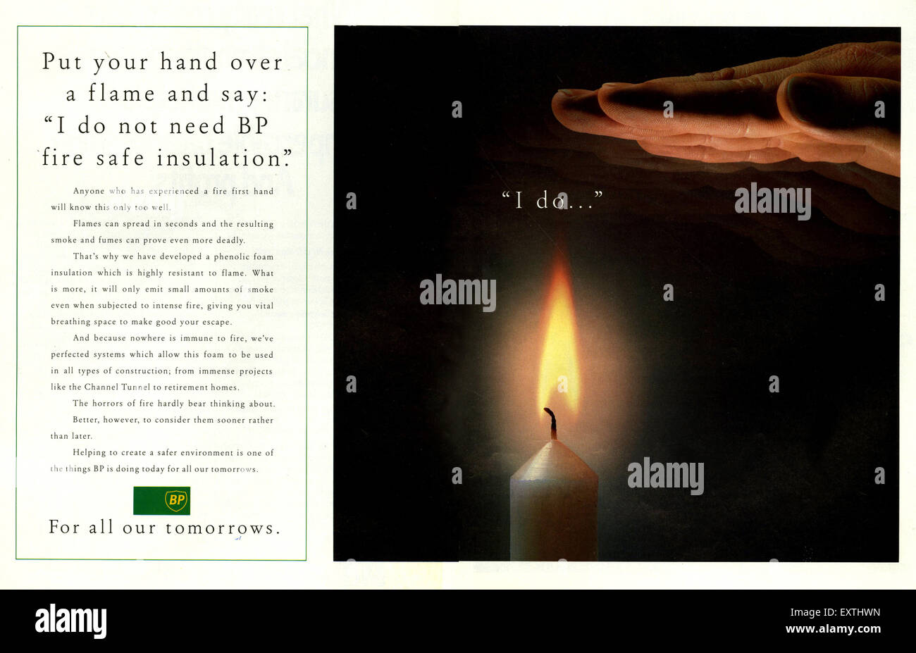 1990s UK BP Magazine Advert Stock Photo