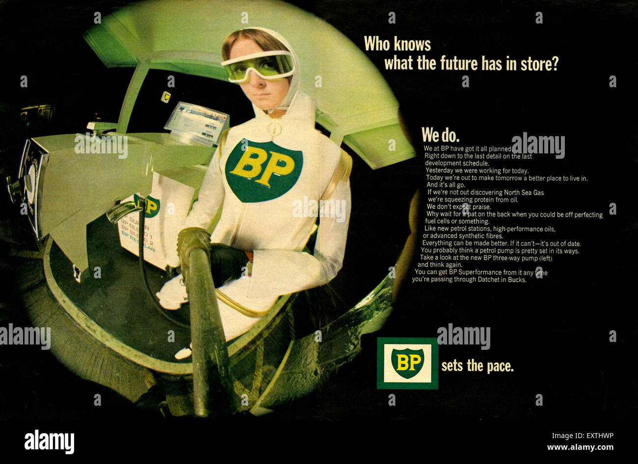 1970s UK BP Magazine Advert Stock Photo