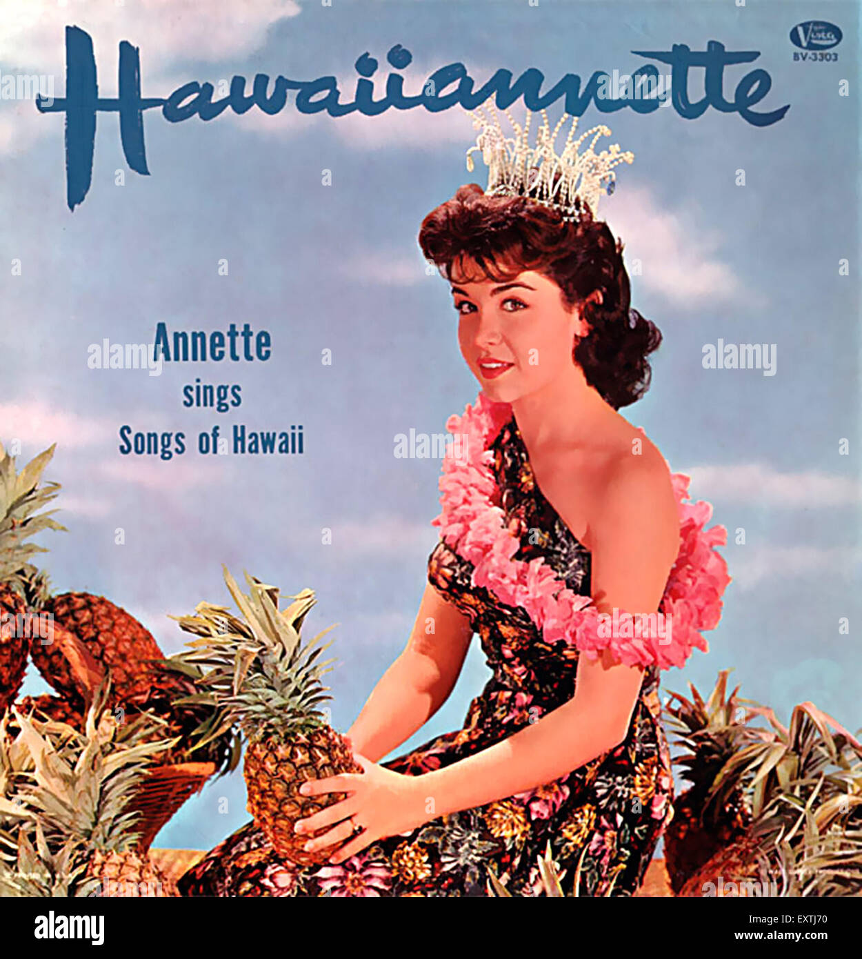 1960s USA Hawaiianette Album Cover Stock Photo