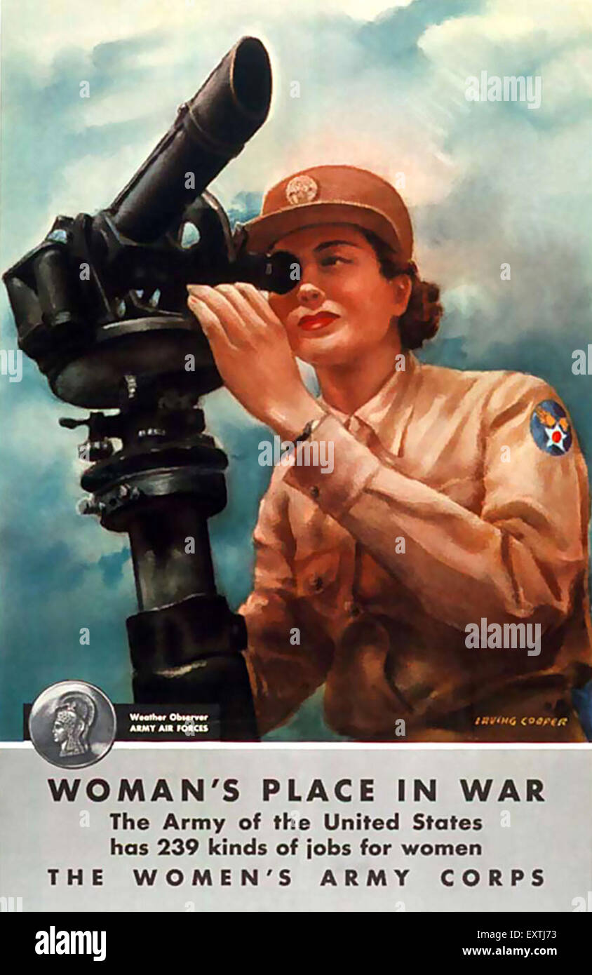 1940s USA Womens Army Corps Poster Stock Photo Alamy