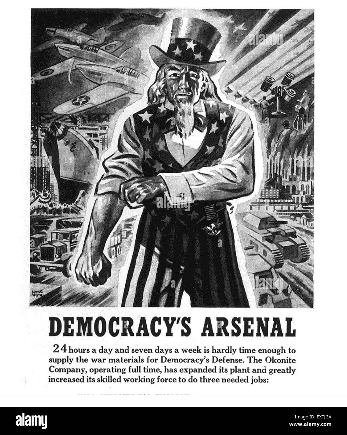 1940s USA Okonite Company Poster Stock Photo