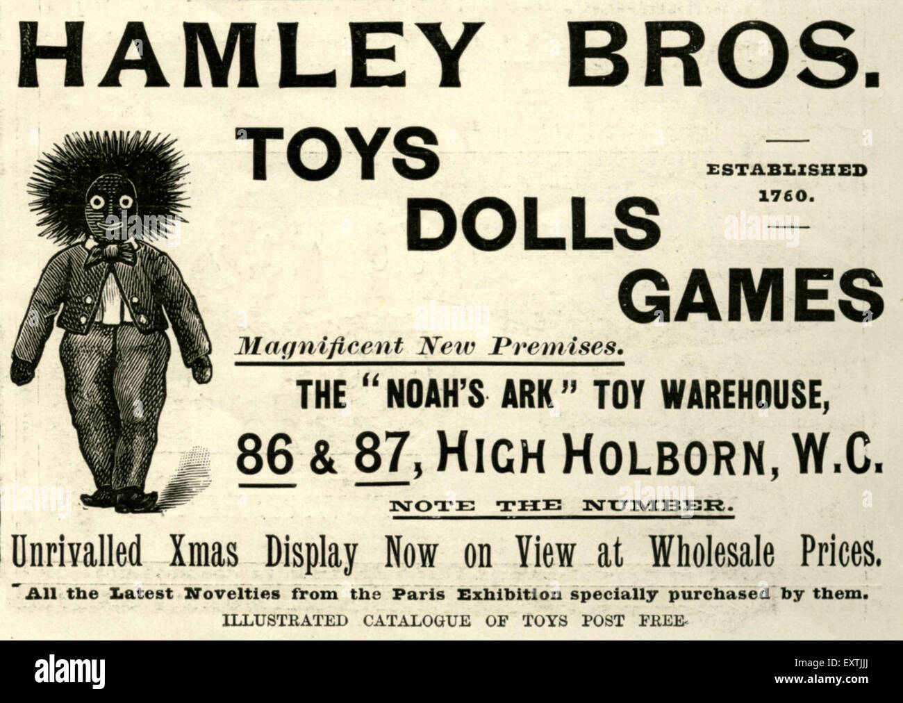 1900s UK Hamley's Magazine Advert Stock Photo