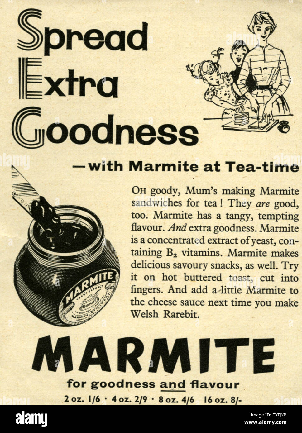 1940s uk marmite magazine advert hi-res stock photography and images - Alamy