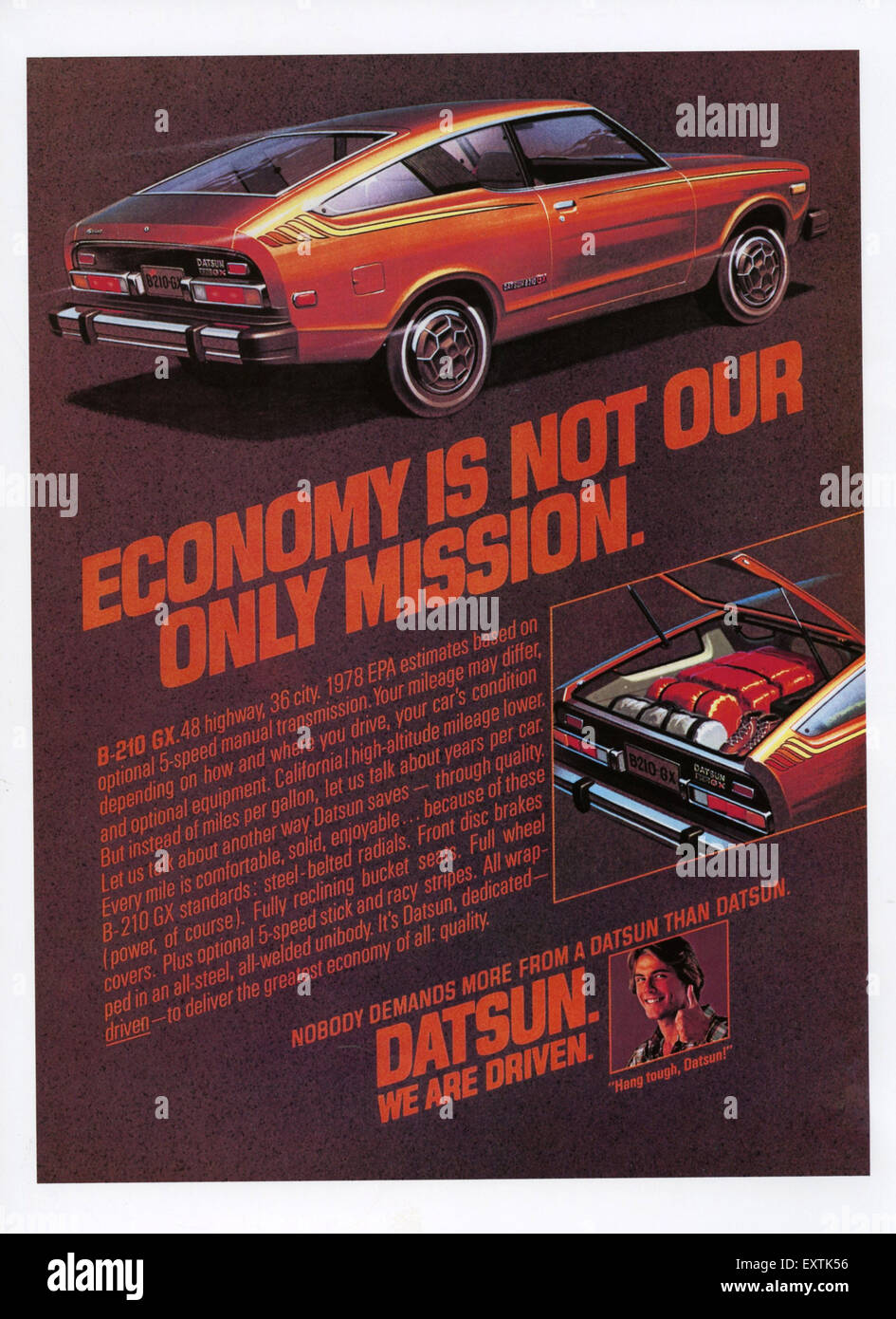 1970s USA Datsun Magazine Advert Stock Photo