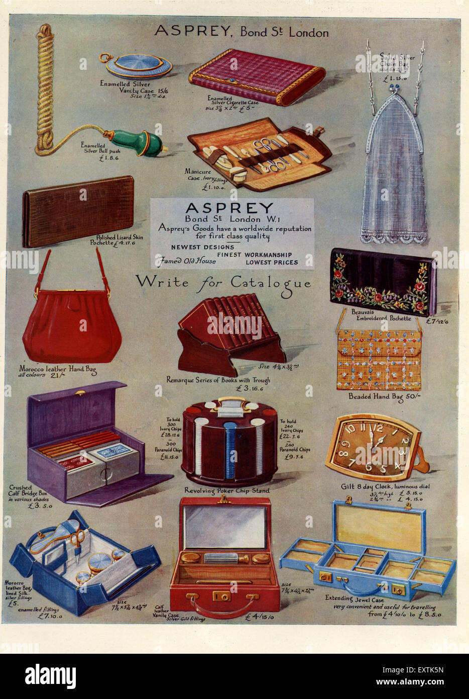 1920s UK Asprey Magazine Advert Stock Photo Alamy