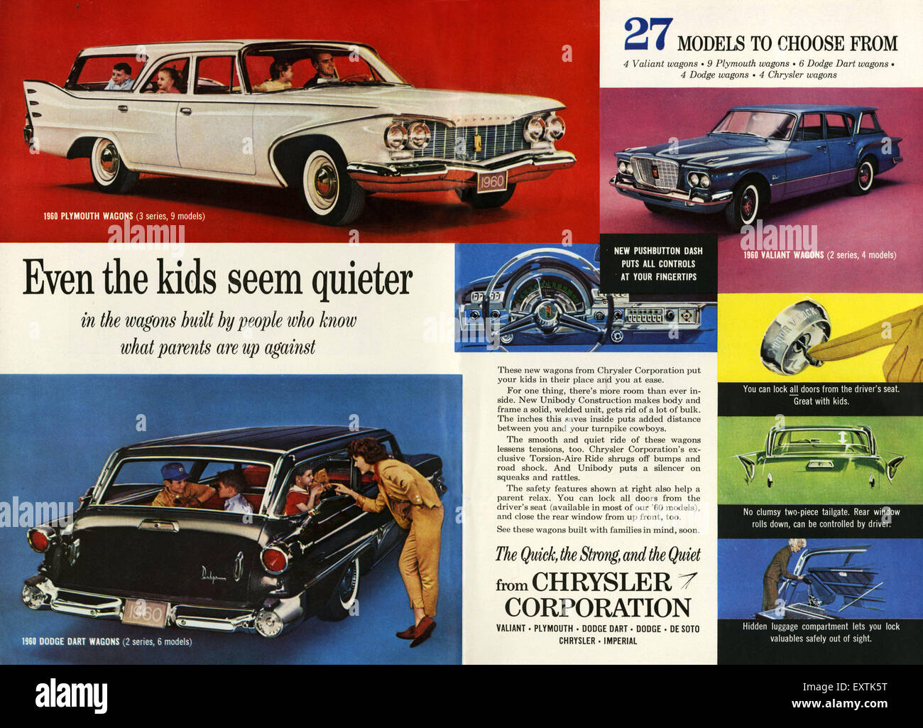 1960s USA Chrysler Magazine Advert Stock Photo