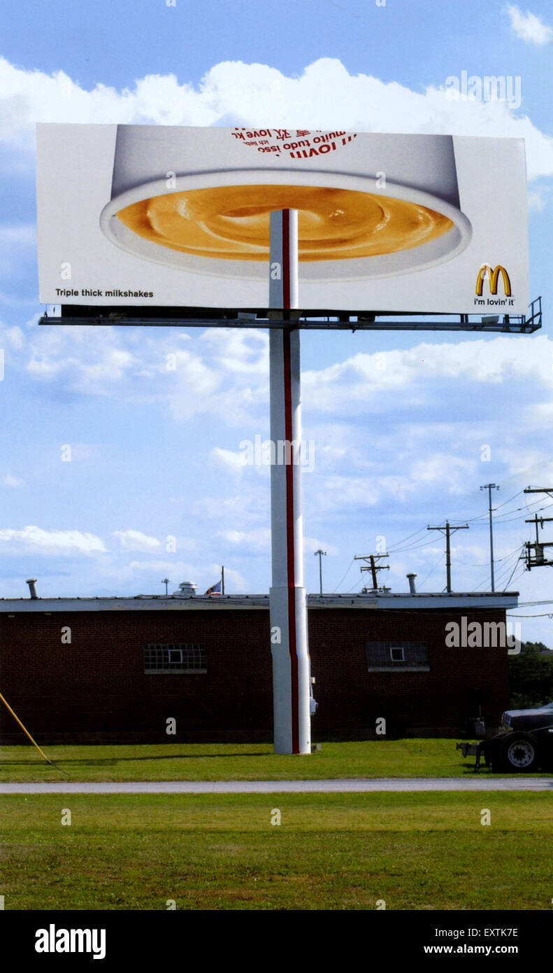 2000s USA McDonalds Billboard Advert Stock Photo Alamy