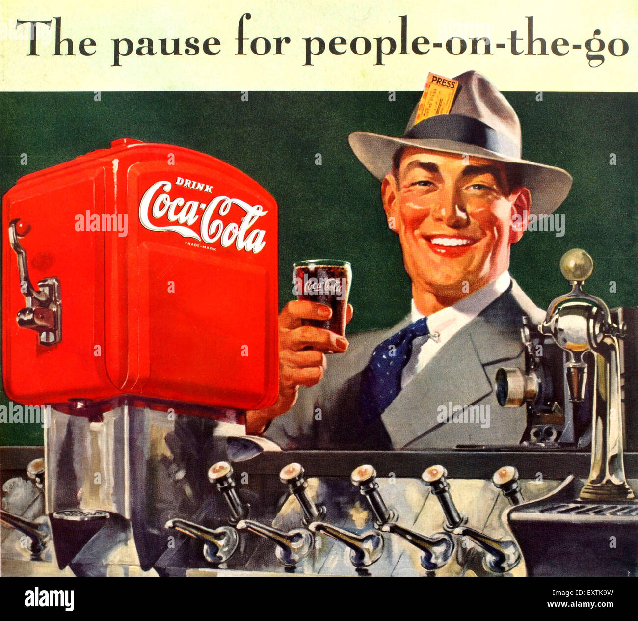 1940s USA Coca-Cola Magazine Advert (detail Stock Photo - Alamy