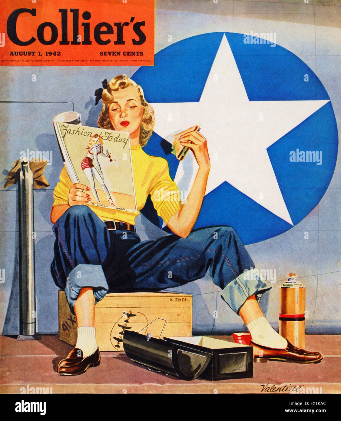 1940s USA Collier's Magazine Cover Stock Photo - Alamy