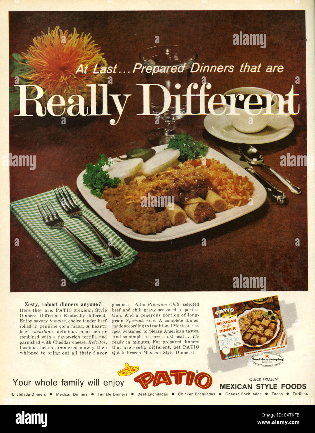 1960s USA Patio Magazine Advert Stock Photo Alamy