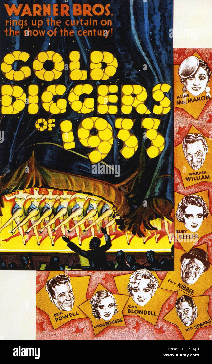 1930s USA Gold Diggers Film Poster Stock Photo