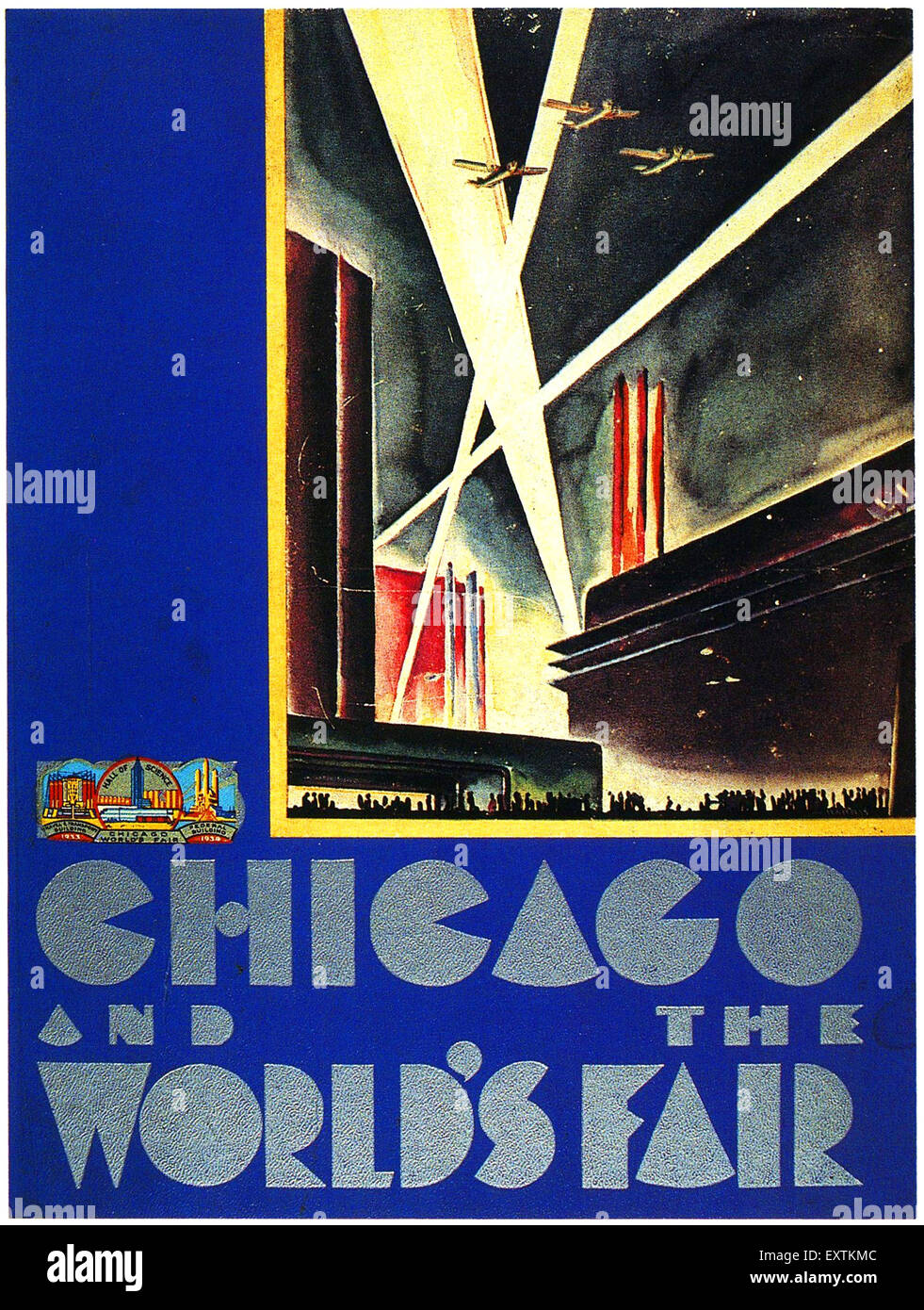 1930s USA Chicago World's Fair Poster Stock Photo