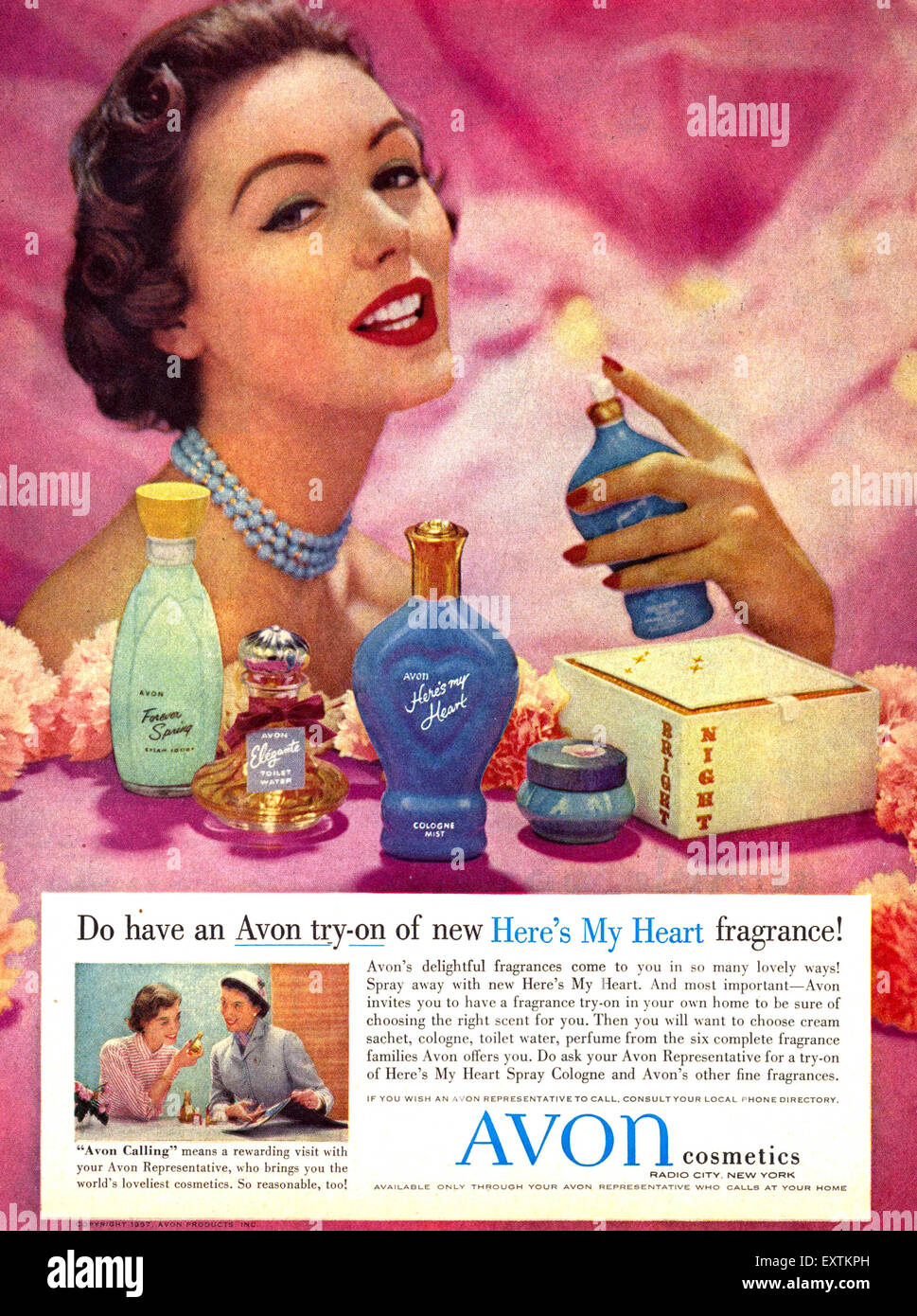 1960s USA Avon Magazine Advert Stock Photo - Alamy