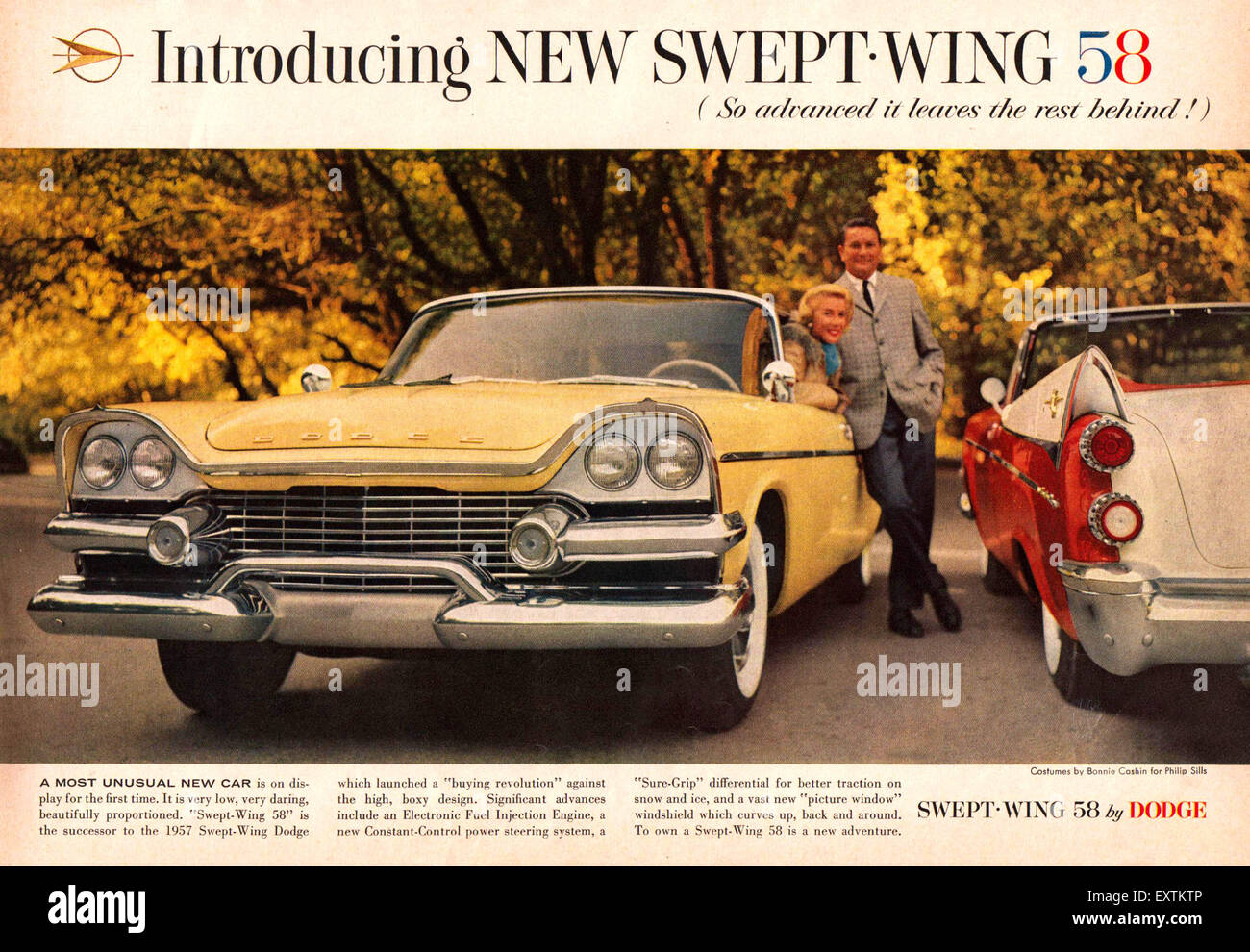 1950s USA Dodge Magazine Advert Stock Photo