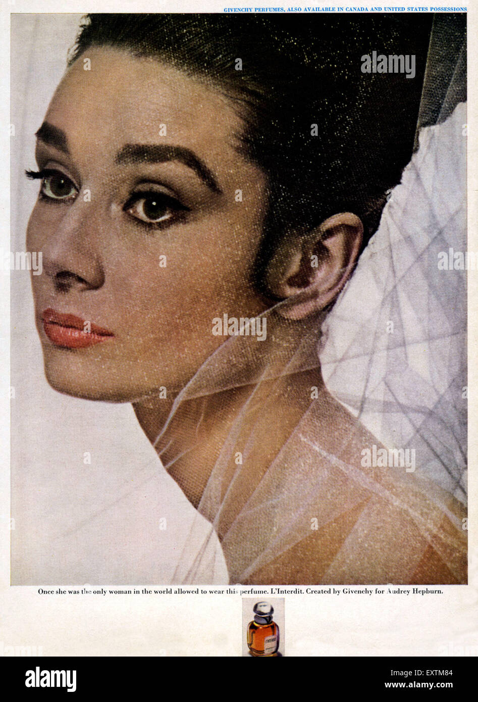 1960s USA Givenchy Interdit Magazine Advert Stock Photo - Alamy