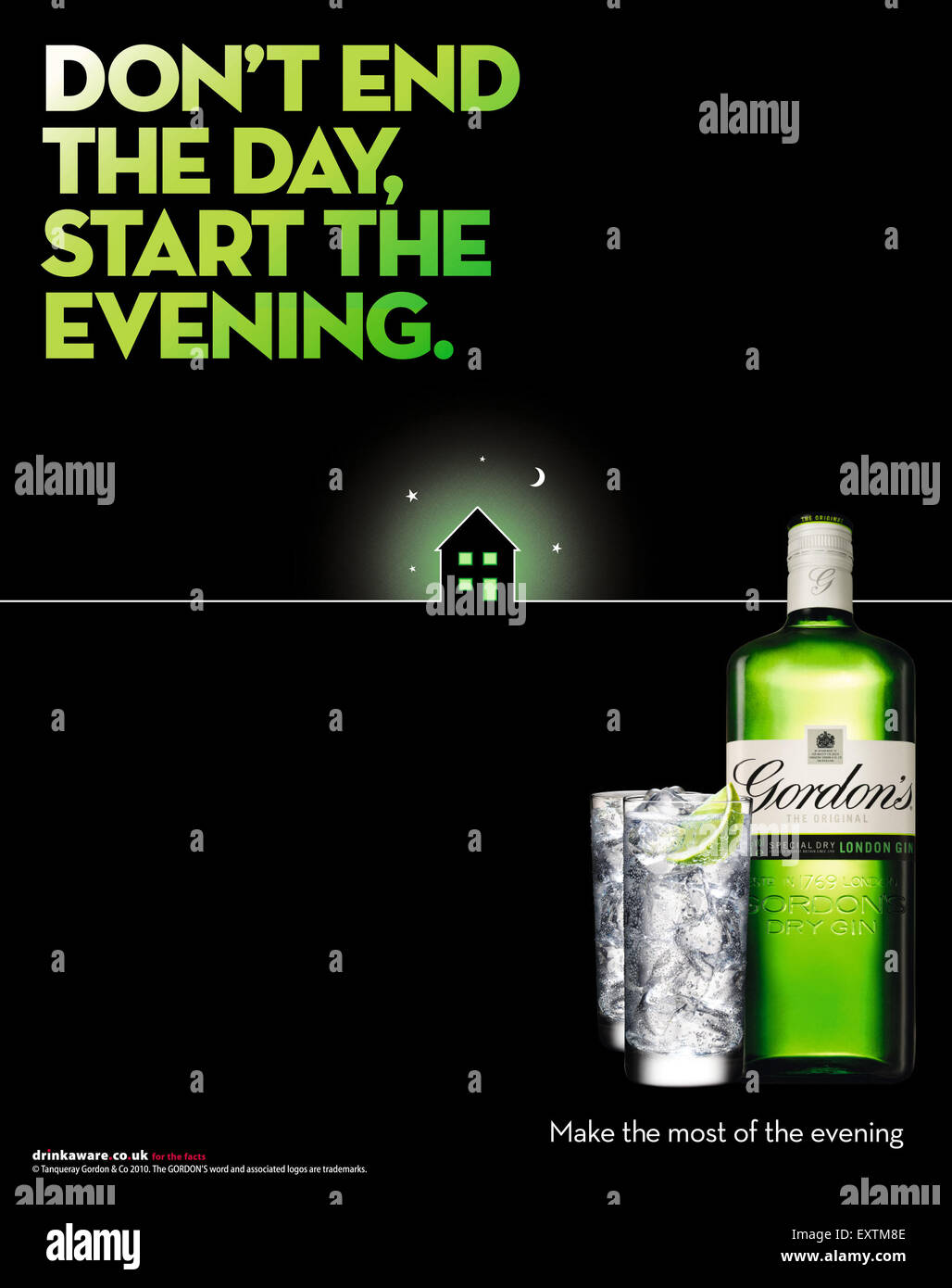 2010s UK Gordons Magazine Advert Stock Photo