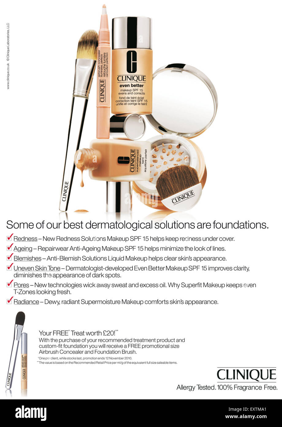 2010s UK Clinique Magazine Advert Stock Photo - Alamy