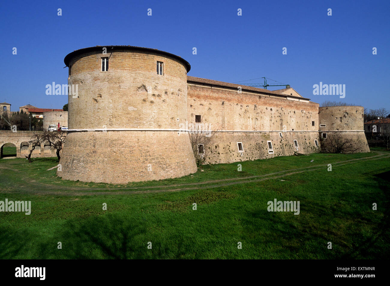 Italy, Le Marche, Pesaro, Rocca Costanza (15th century AD) Stock Photo