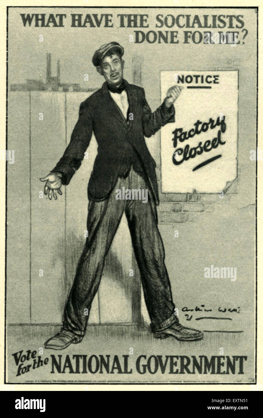 1930s UK National Government Poster Stock Photo Alamy