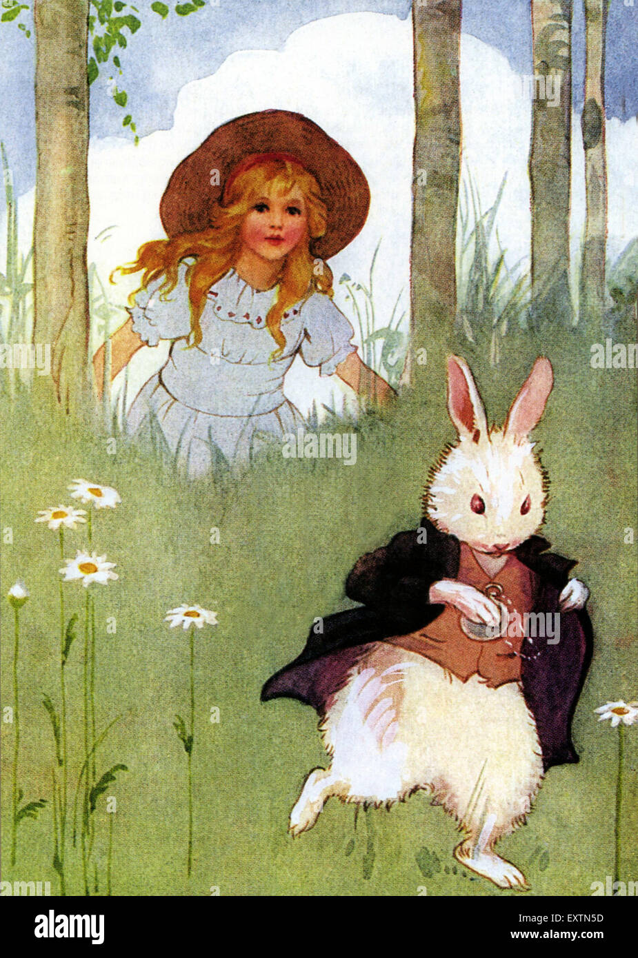 1900s UK Alice in Wonderland Book Plate Stock Photo