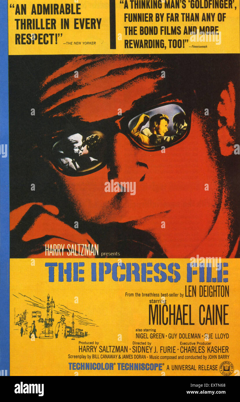 1960s UK The Ipcress File Film Poster Stock Photo