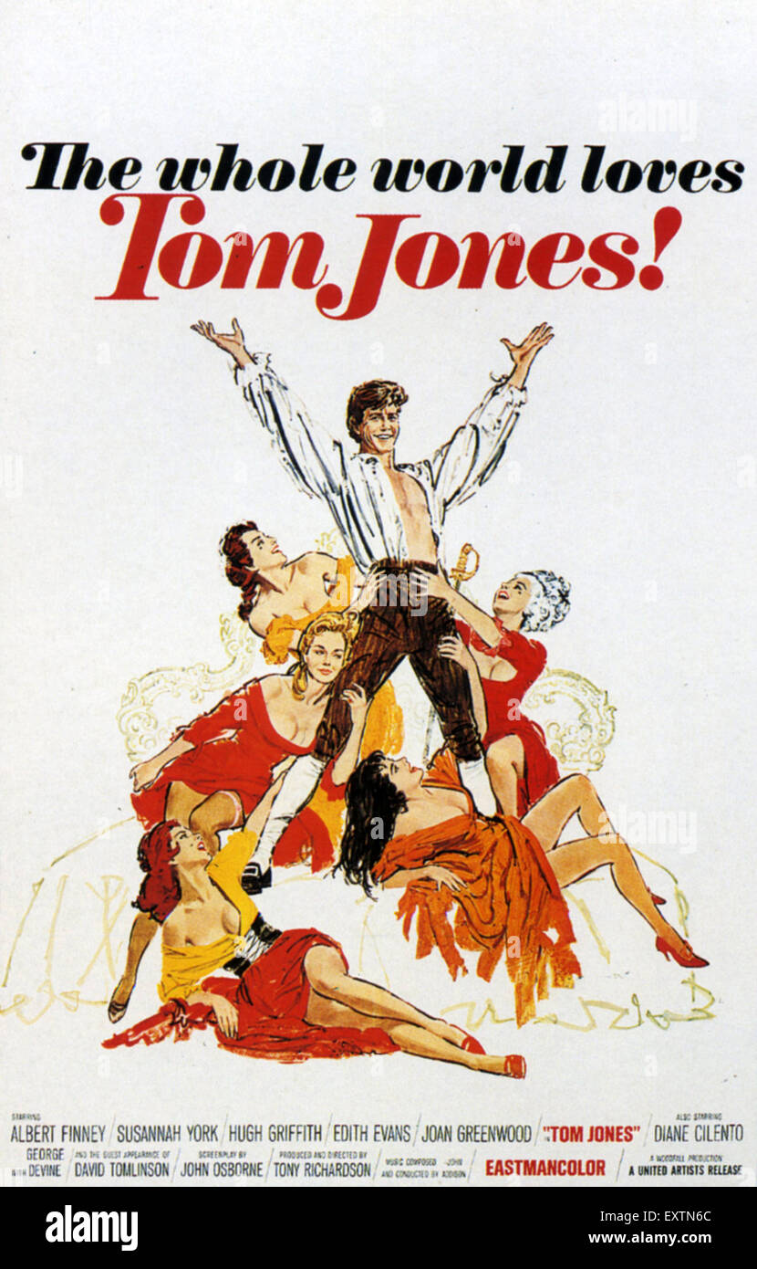 1960s UK Tom Jones Film Poster Stock Photo