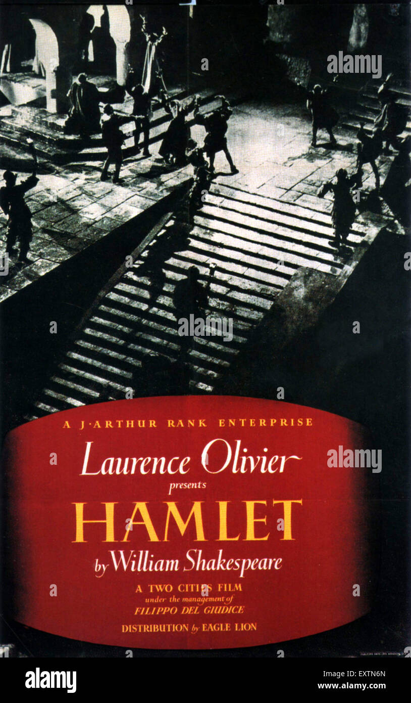 1940s UK Hamlet Film Poster Stock Photo