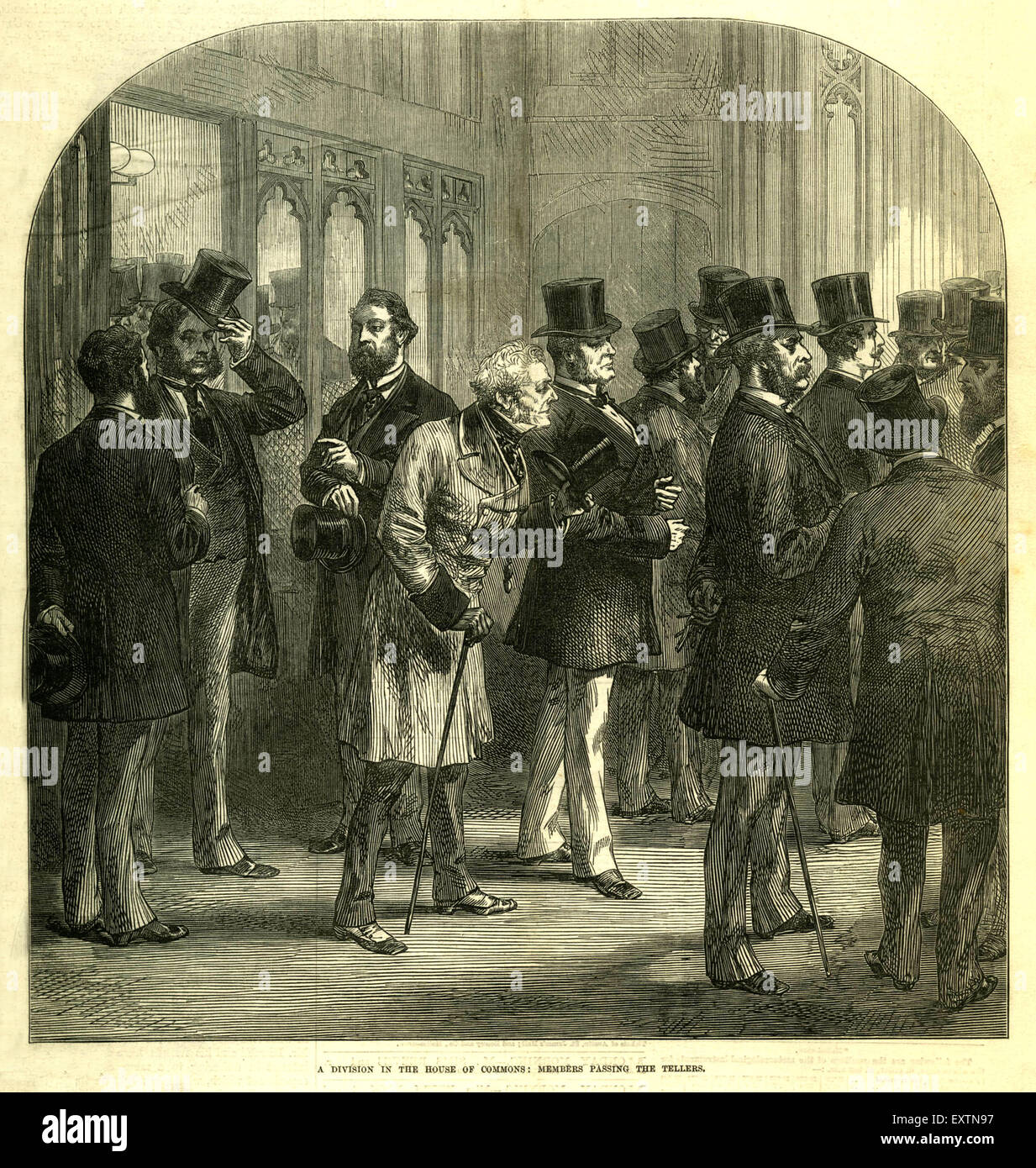 1870s UK House of Commons Magazine Plate Stock Photo