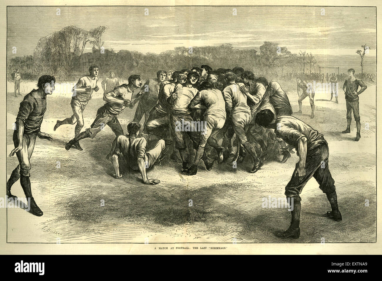 1870s UK Football Magazine Plate Stock Photo - Alamy