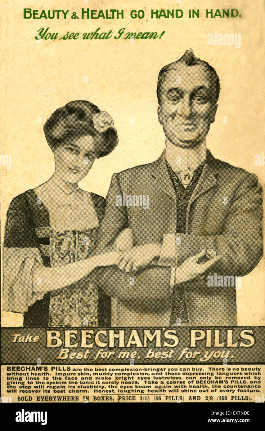 1900s UK Beecham S Pills Magazine Advert Stock Photo Alamy   1900s Uk Beechams Pills Magazine Advert EXTNDE 