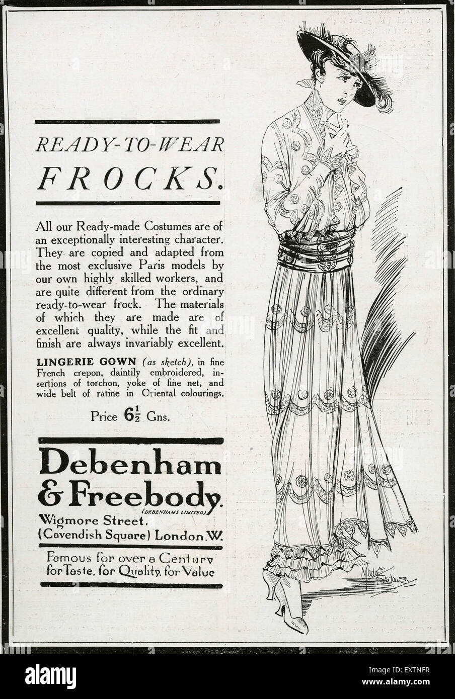 1910s UK Debenhams Magazine Advert Stock Photo Alamy