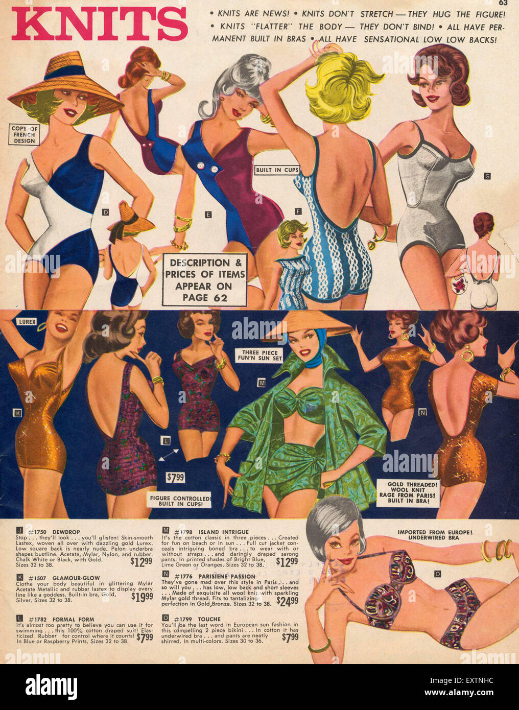 1960s USA Frederick's of Hollywood Magazine Advert Stock Photo