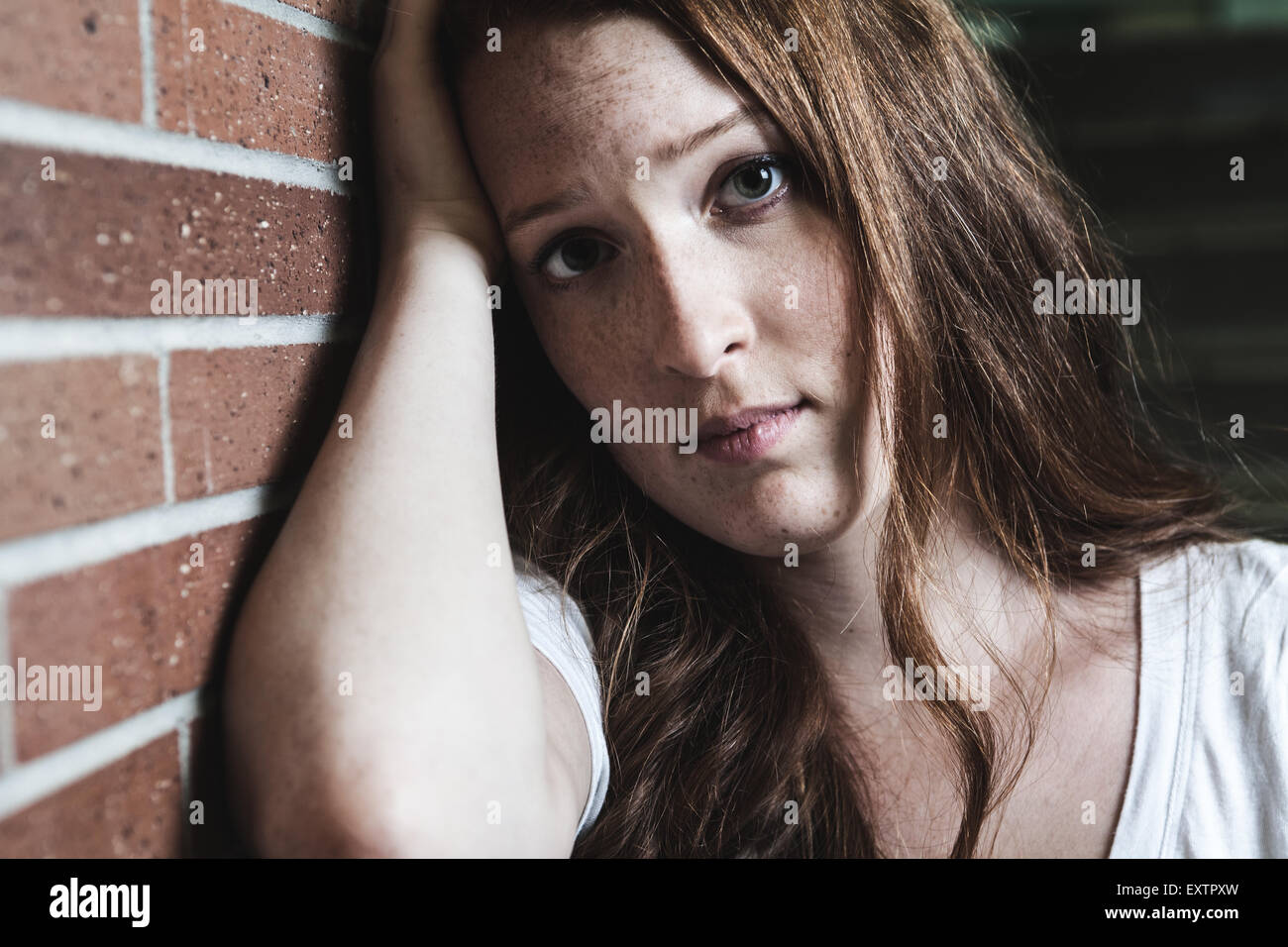 Sad lonely student Stock Photo