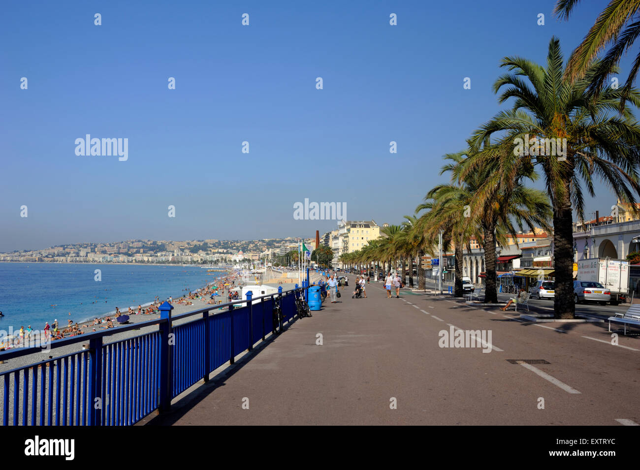 France, Nice, Promenade des Anglais Stock Photo