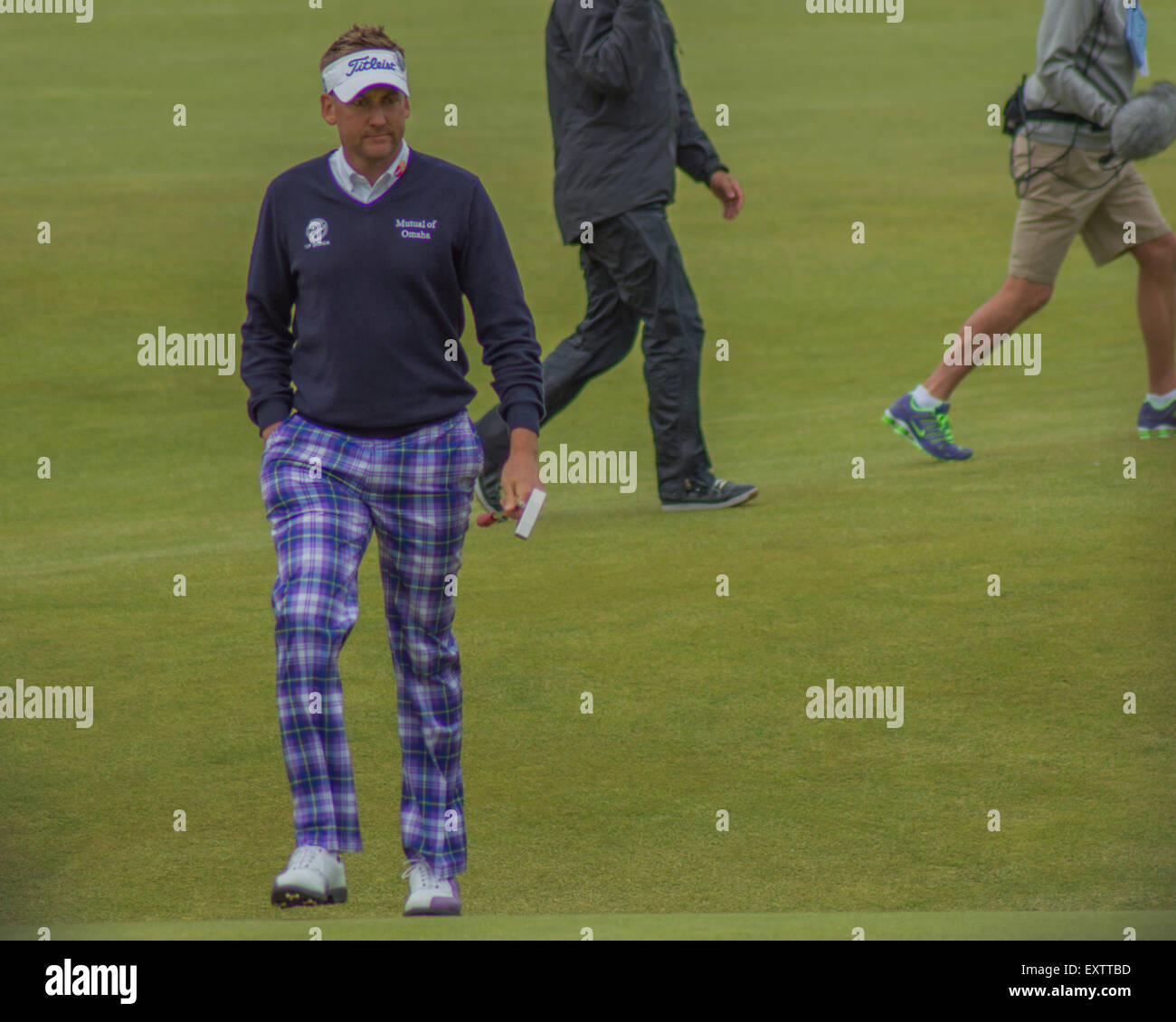St Andrews, Fife, Scotland, UK. 16th July, 2015. Ian Poulter on the 18th green in the first round of the 144th British Golf Open, St Andrews, Fife, Scotland, UK. 16/07/2015 Credit:  Kirsty Robson/Alamy Live News Stock Photo