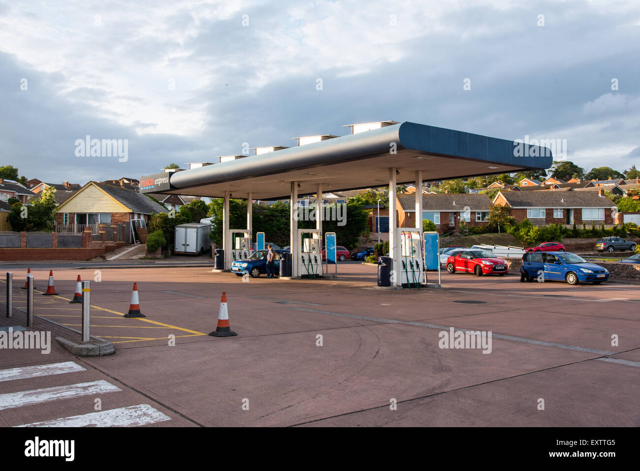 Tesco Express Petrol Station, Exmouth, Devon Stock Photo Alamy