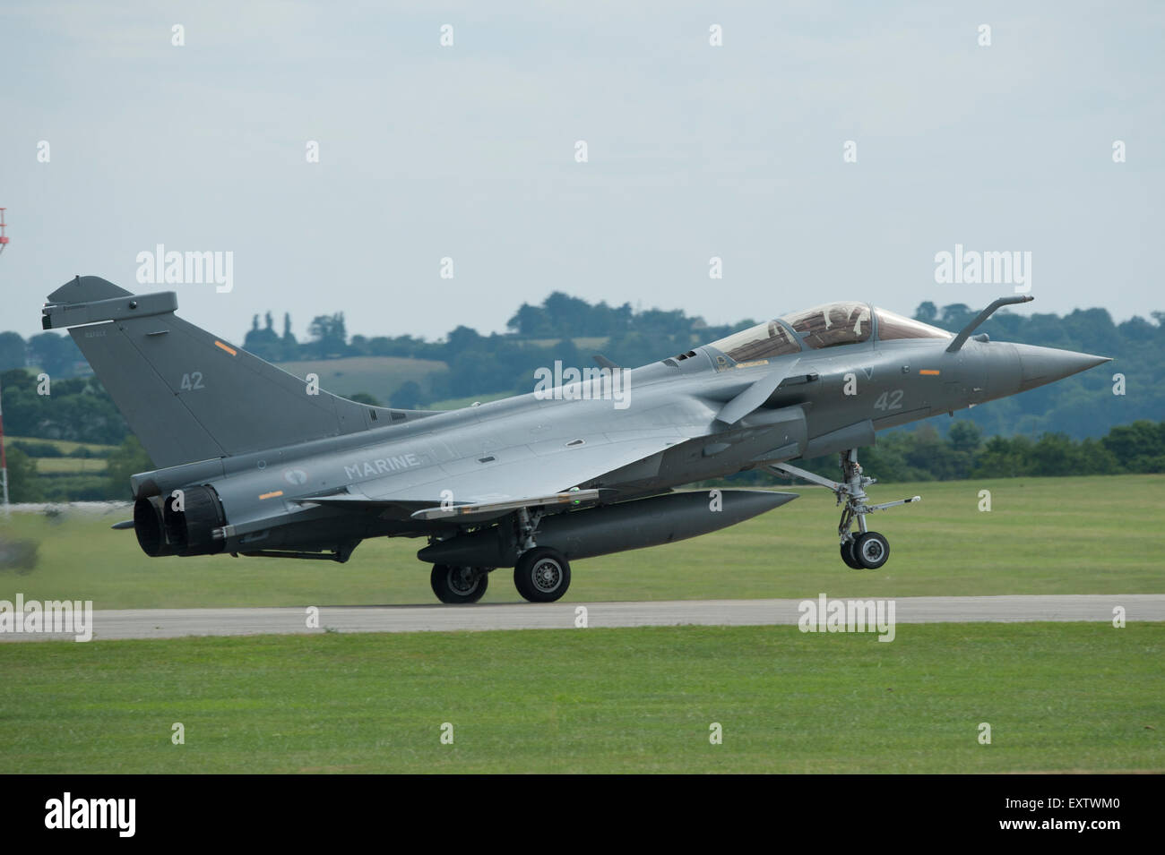 The Dassault Rafale M is a French twin-engine, canard delta wing, multirole fighter aircraft Stock Photo