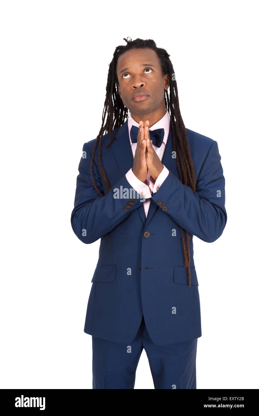 Handsome man with dreadlocks doing different expressions in different ...