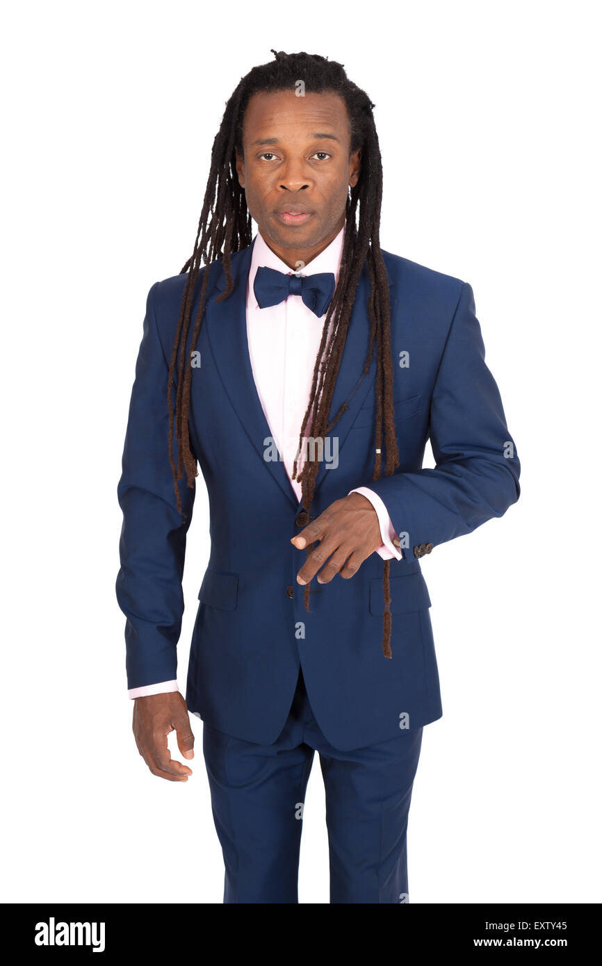 Handsome man with dreadlocks doing different expressions in different ...