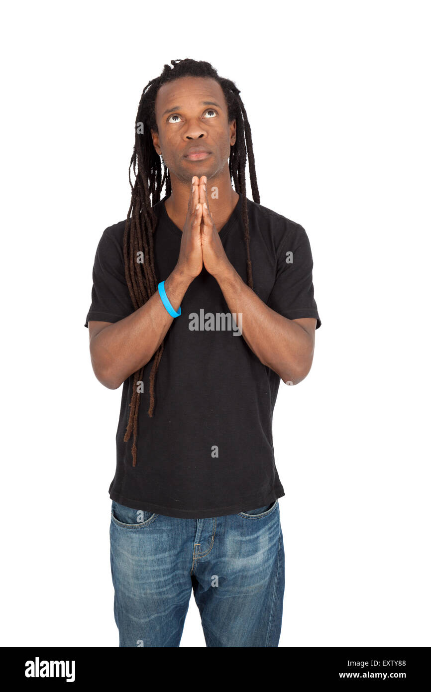Handsome man with dreadlocks doing different expressions in different ...