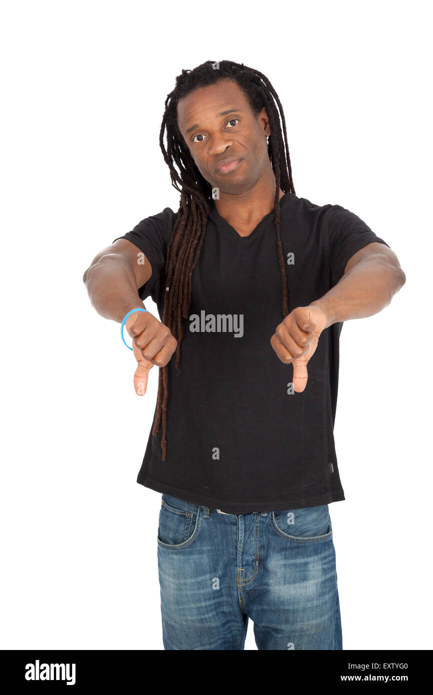 Handsome man with dreadlocks doing different expressions in different ...