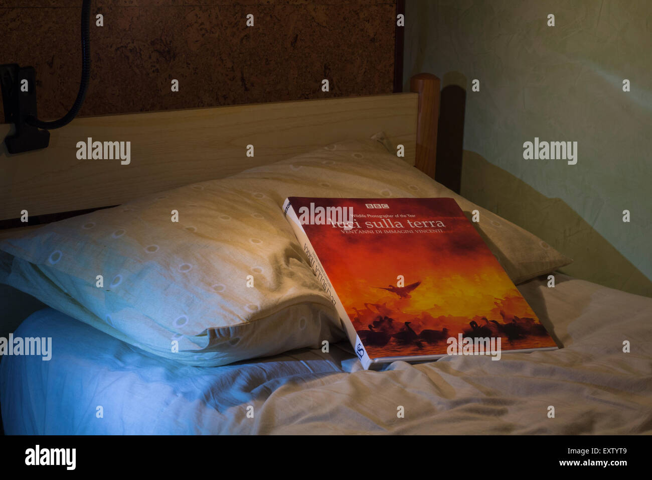 BBC Wildlife Photographs book on the bed Stock Photo