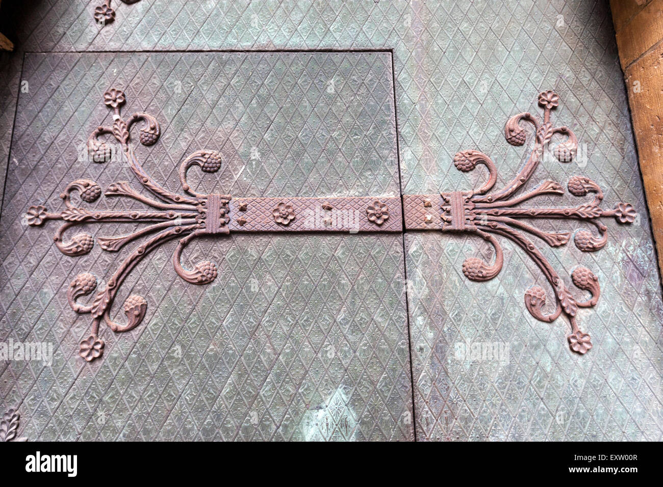 Metz Cathedral door hinge, Metz, Lorraine, France Stock Photo Alamy