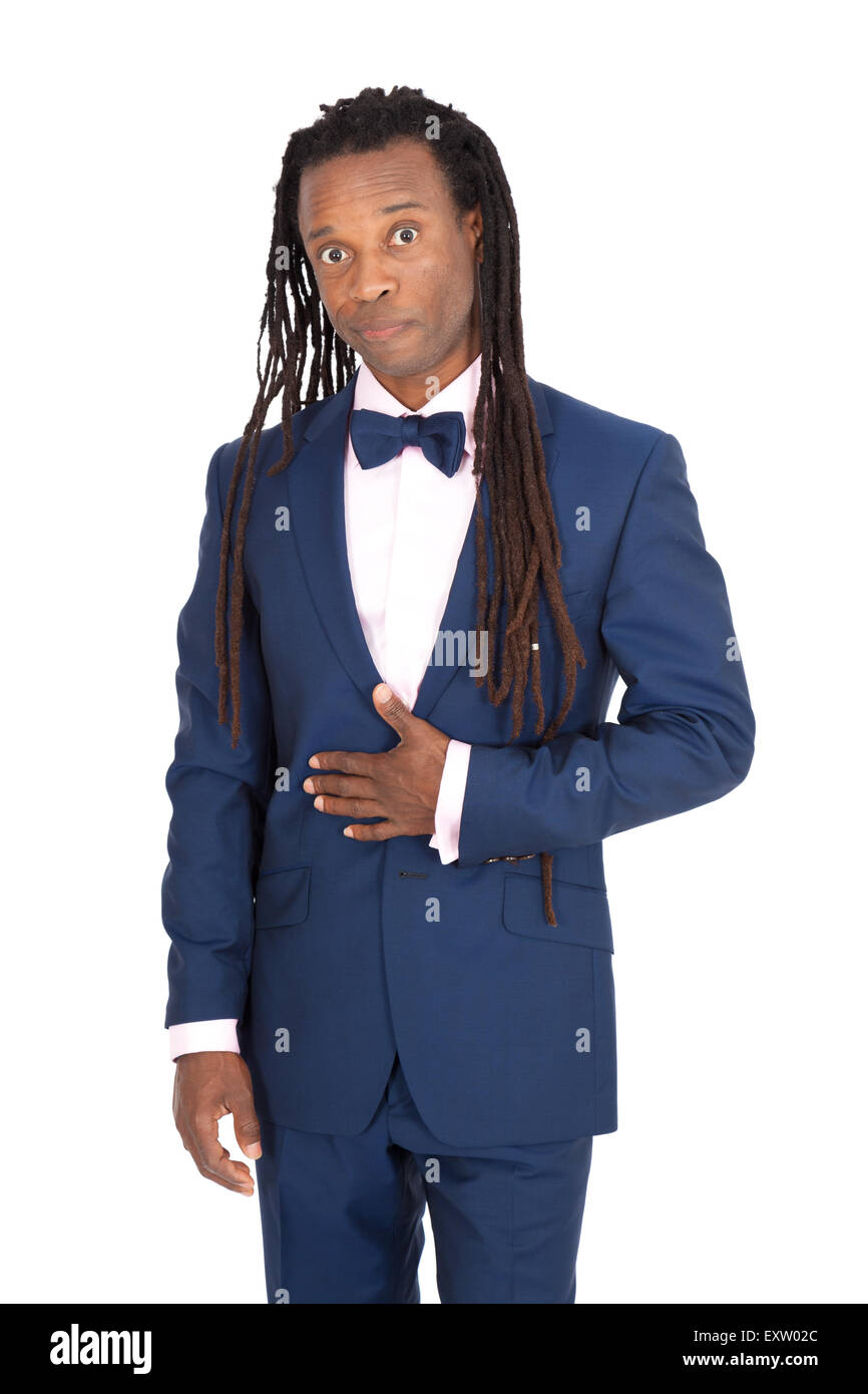 Handsome man with dreadlocks doing different expressions in different ...